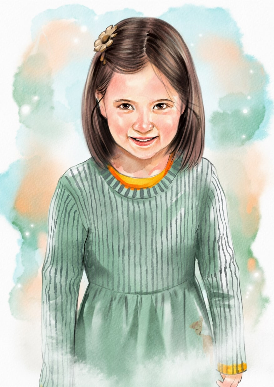 写真をもとに鮮やかなデジタル水彩似顔絵を描きます 【お1人様から】素敵な写真を鮮やかな作品に仕上げます✨ イメージ5