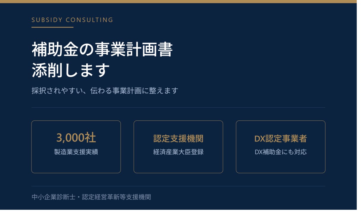 補助金の事業計画書を添削しますます 採択されやすい伝わる事業計画に整えます イメージ1