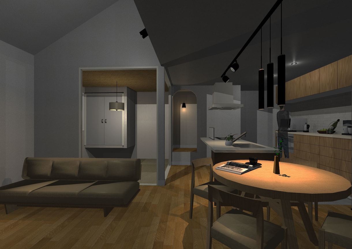 住宅の内観の3Dパースお作りします ３Ｄパースを使ってワクワクの家づくりのお手伝い致します イメージ5