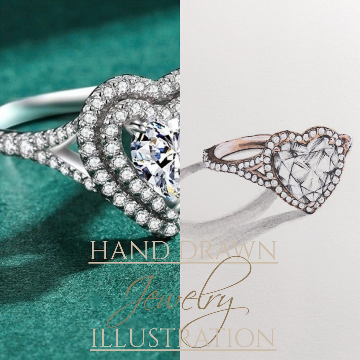 商品画像を基に手描きのイラストを描きます ジュエリー等装身具・プロダクトデザインのイラスト制作代行 イメージ1