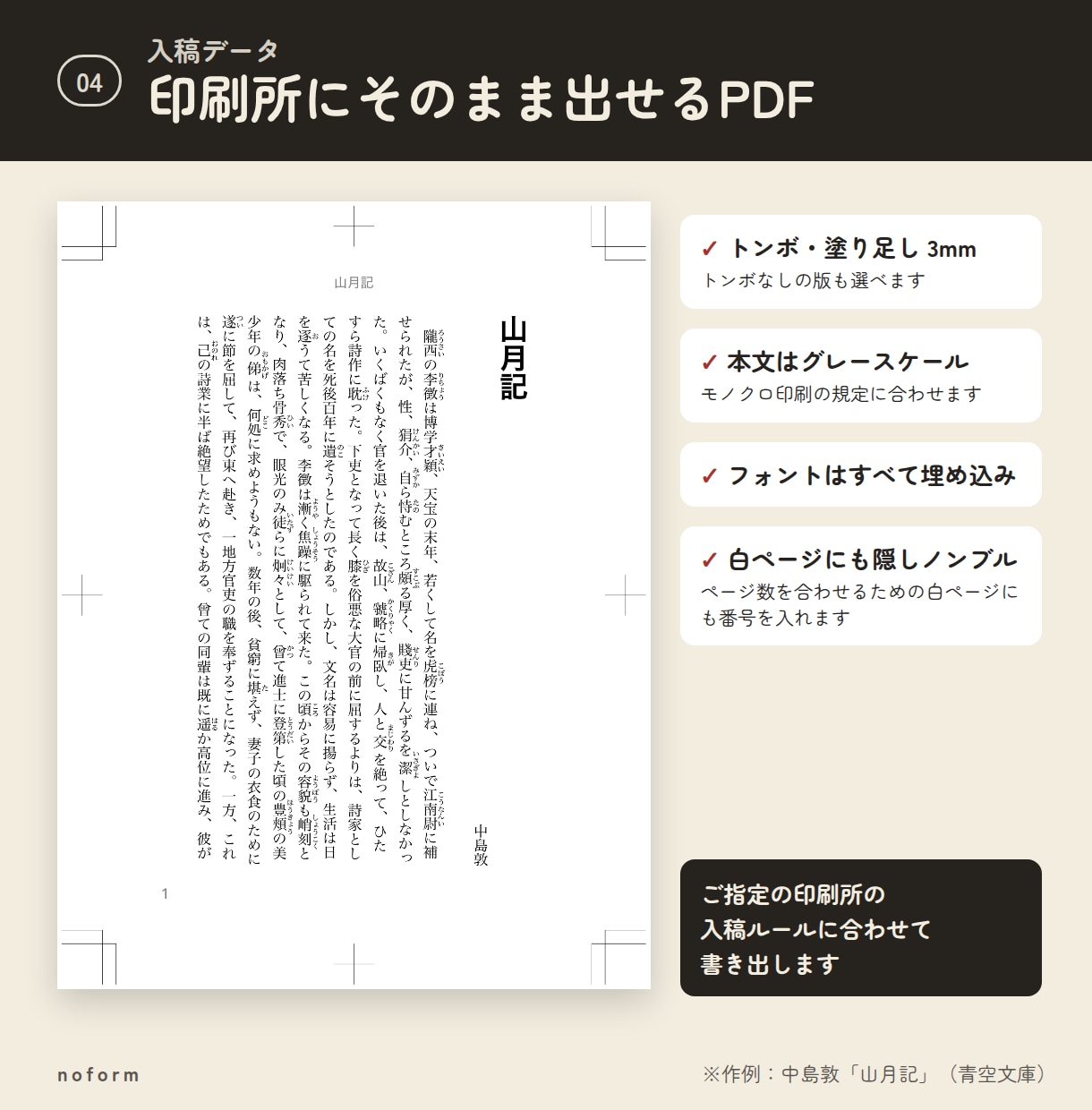 小説・同人誌の組版、PDF・電子書籍を作ります 初めての本づくりでも安心。PDFも電子書籍も、お任せください イメージ4