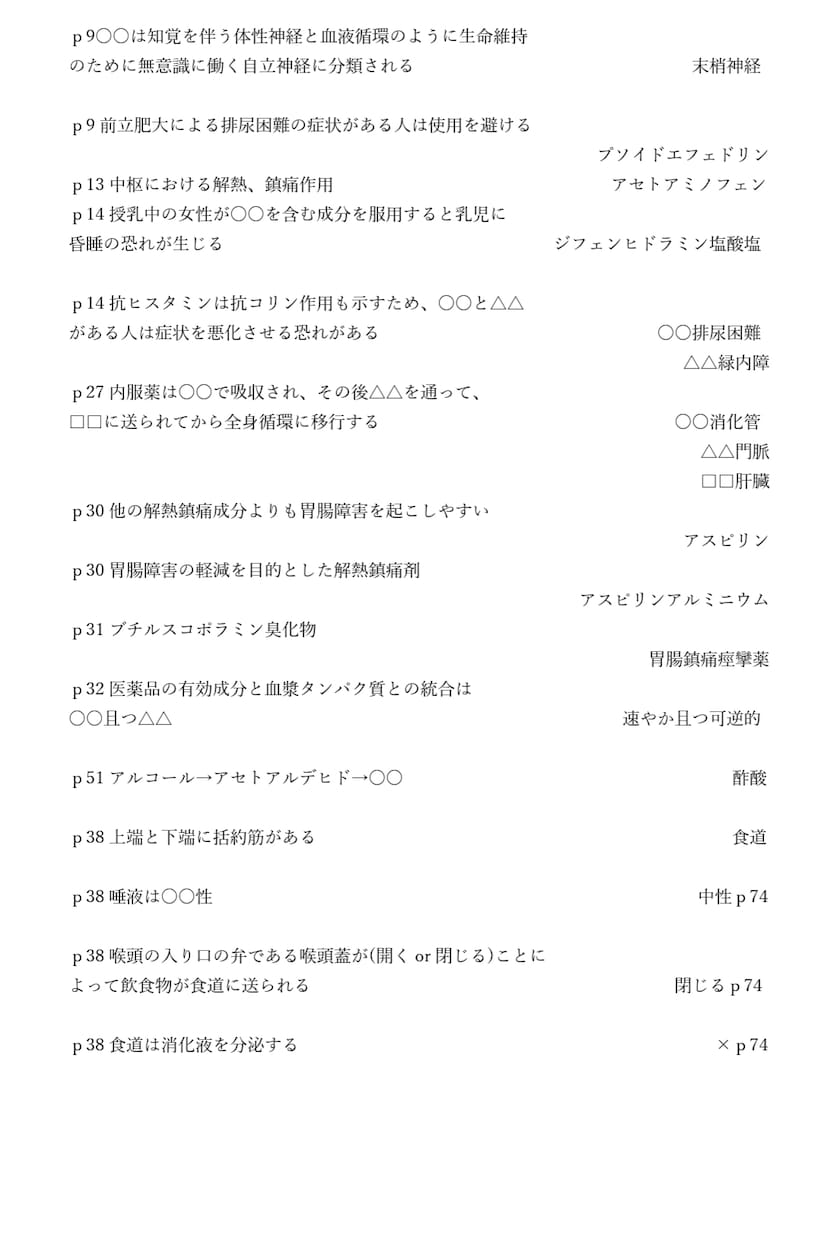 登録販売者試験の一問一答問題を大量に提供します 昨年独学で正答率96％以上で合格！その時に作った資料です。 イメージ1