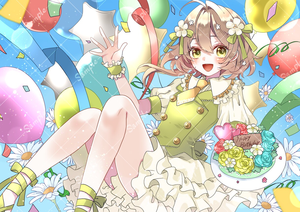 一枚絵制作いたします 配信用、歌ってみたサムネイルなど、お任せください！ イメージ5