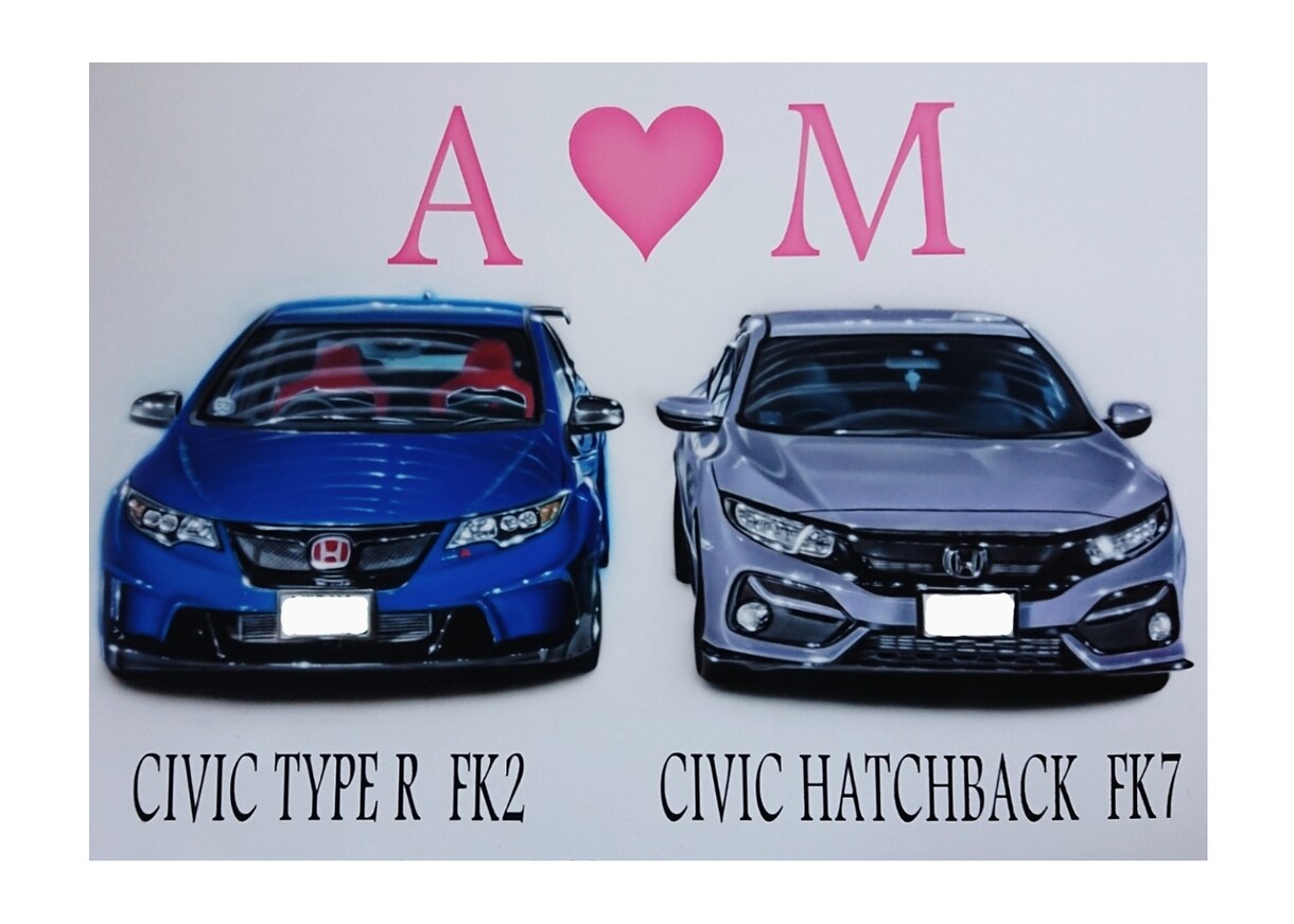 A3・B3　エアブラシで愛車イラストを描きます 大切な愛車をイラストにしてお部屋やガレージに飾ってみませんか イメージ3
