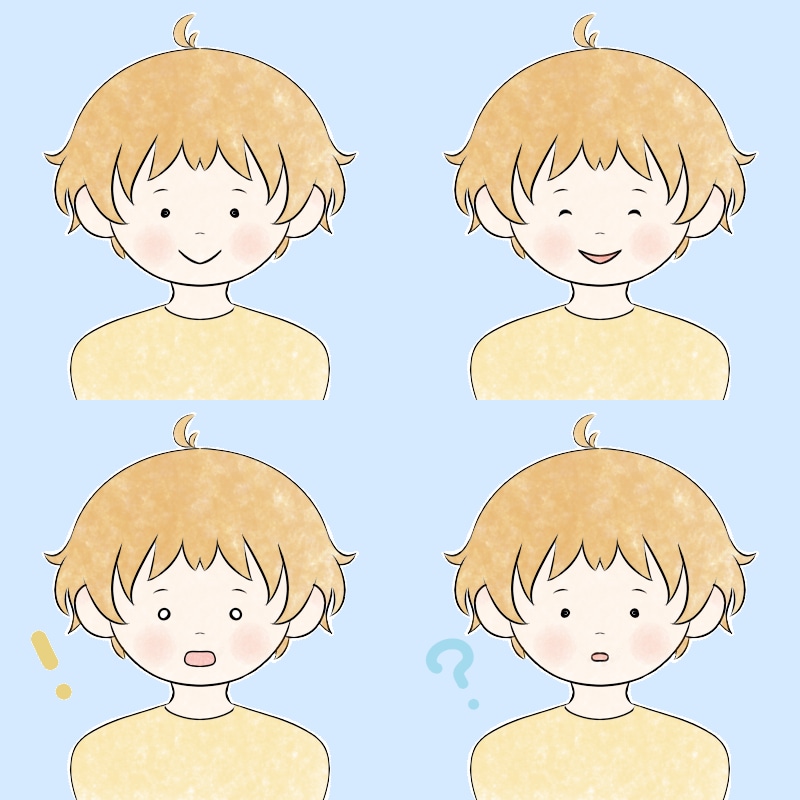 ゆるい表情アイコン《４種類》を描きます ブログの吹き出しアイコンに便利～♪ イメージ1
