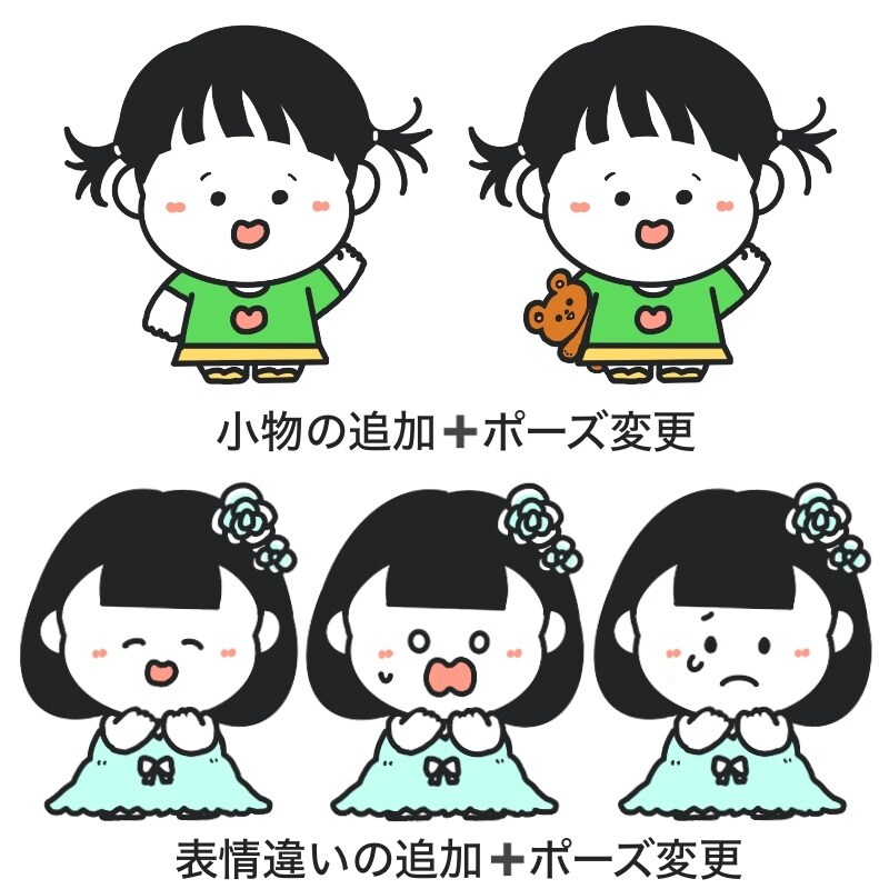 コロっと可愛い♡似顔絵・ミニキャラ作成します ゆるーく可愛いオリジナルイラストアイコンです イメージ3