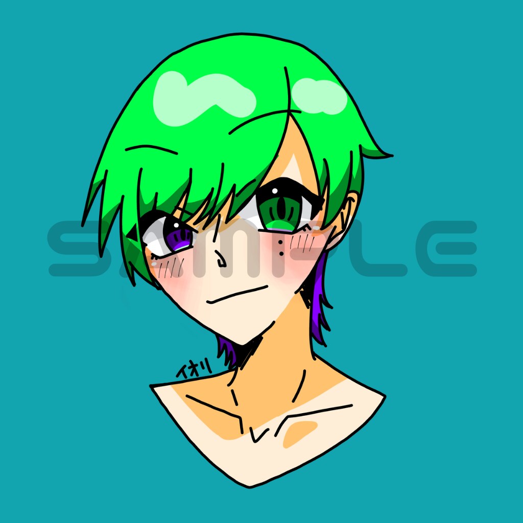 ミニキャラの顔アップのSNSアイコン描きます 追加料金無しでキャラデザもできちゃいます！ イメージ4