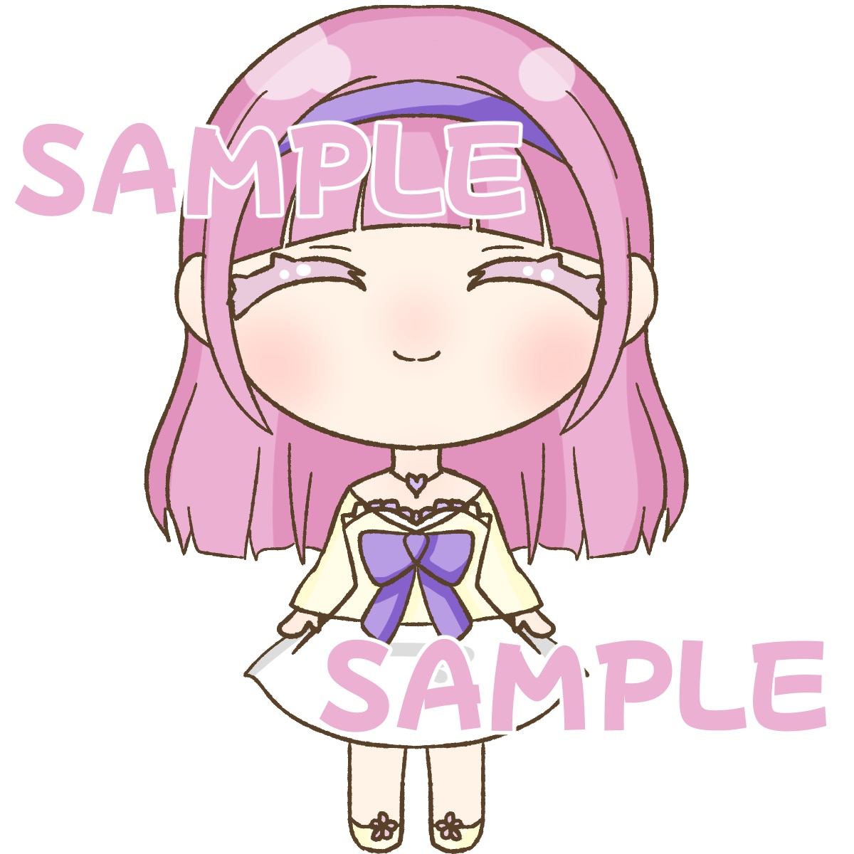 ２頭身のミニキャラ全身をお描きします 女の子のイラストが得意ですっ！ イメージ3