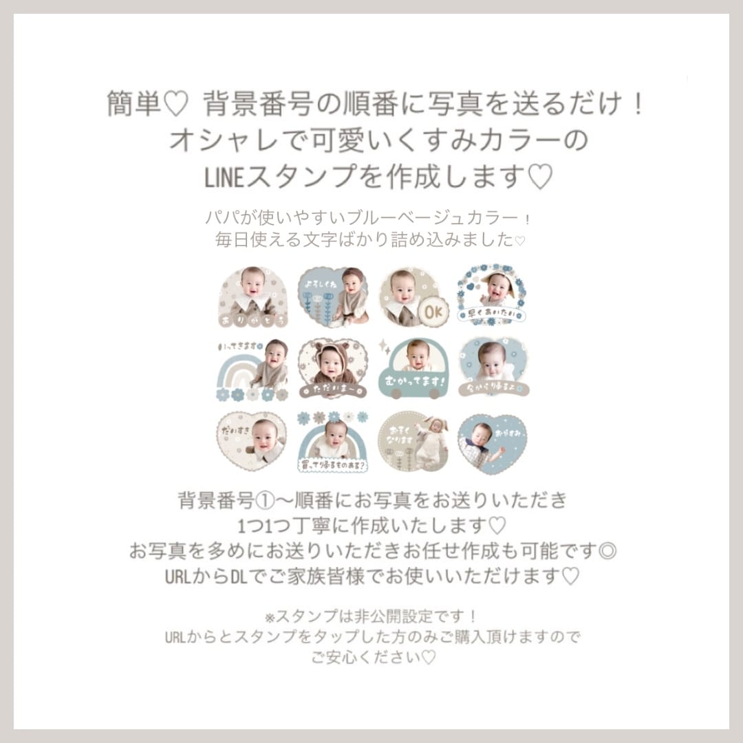パパが使いやすい♪ LINEスタンプ24個作ります 簡単！写真を送るだけで可愛い LINEスタンプを作ります！ イメージ2