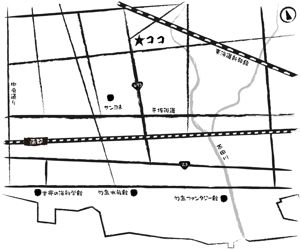 モノトーンで和風な地図作成いたします シンプルだけどクールでカッコイイ地図【3000円/枚】 イメージ2