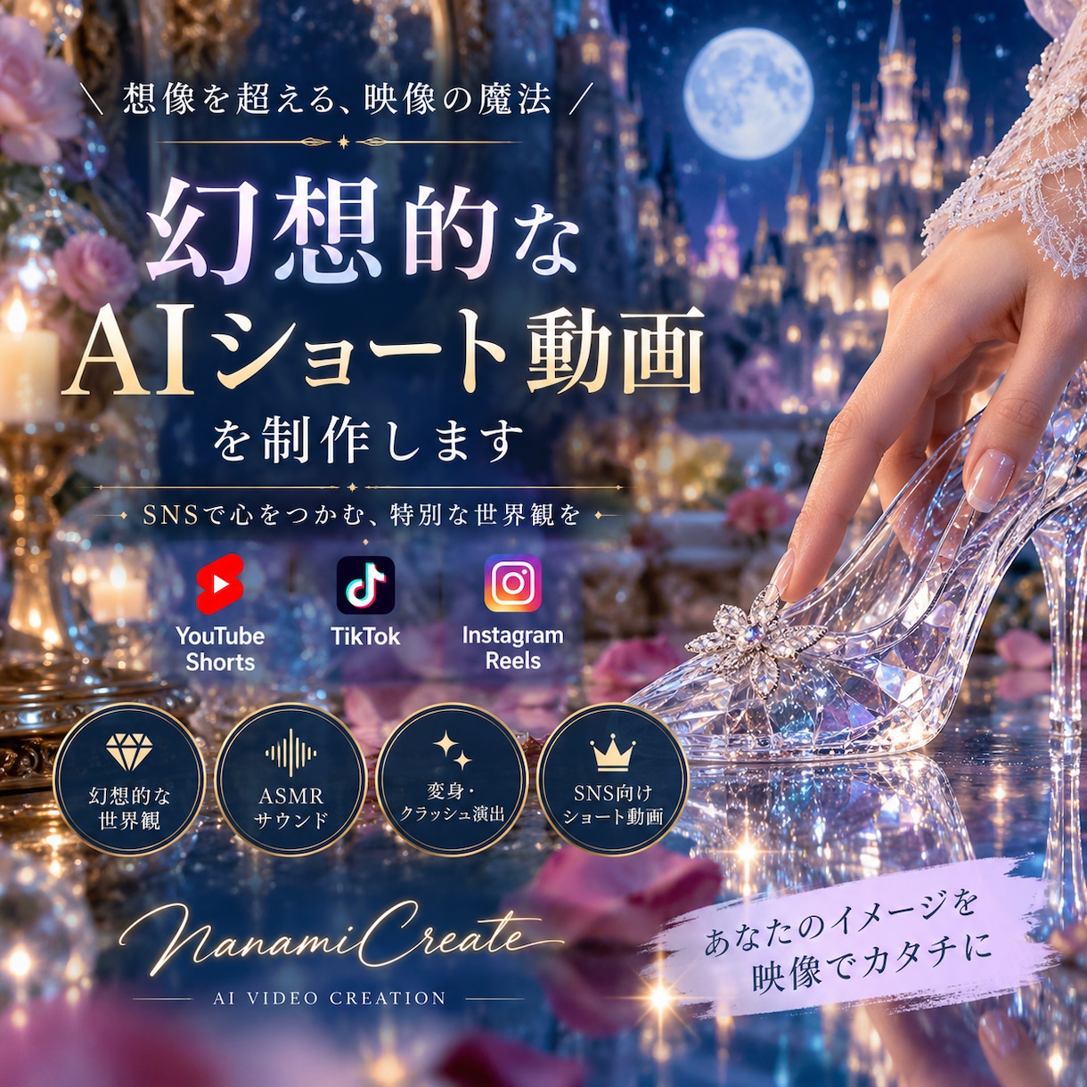 幻想的なAIショート動画を制作します SNSで目を引く幻想的な縦型動画をお届け イメージ1