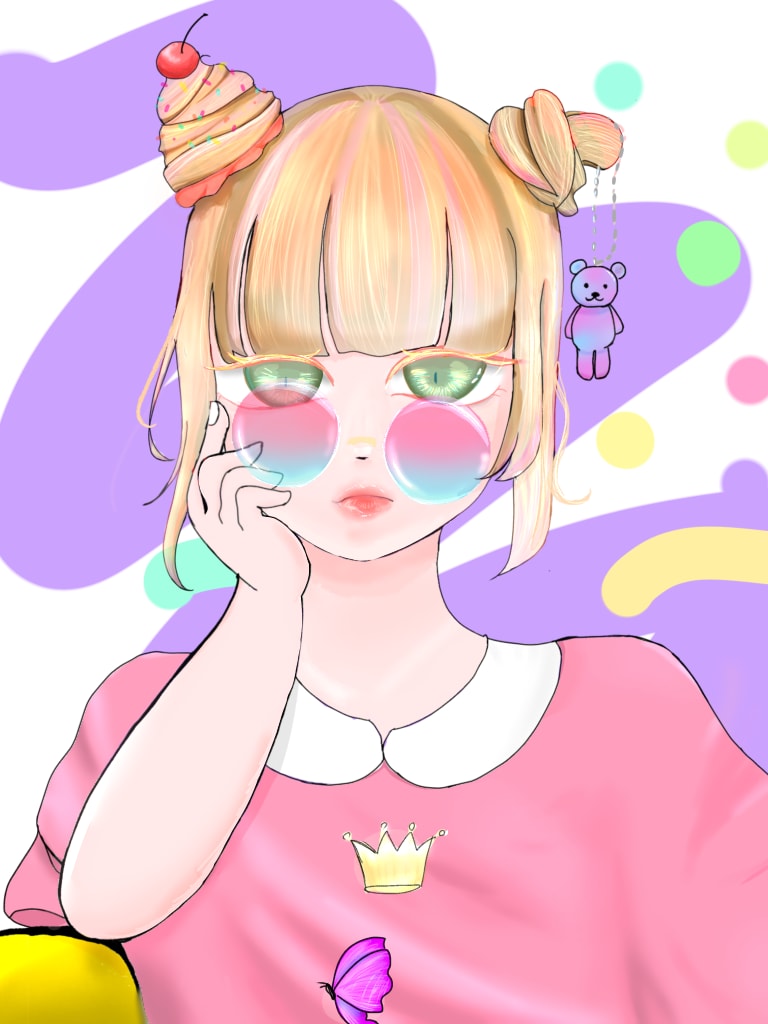 透明感のある女の子・SNSアイコンを制作します 透明感のあるレトロな女の子のイラストを制作します イメージ1