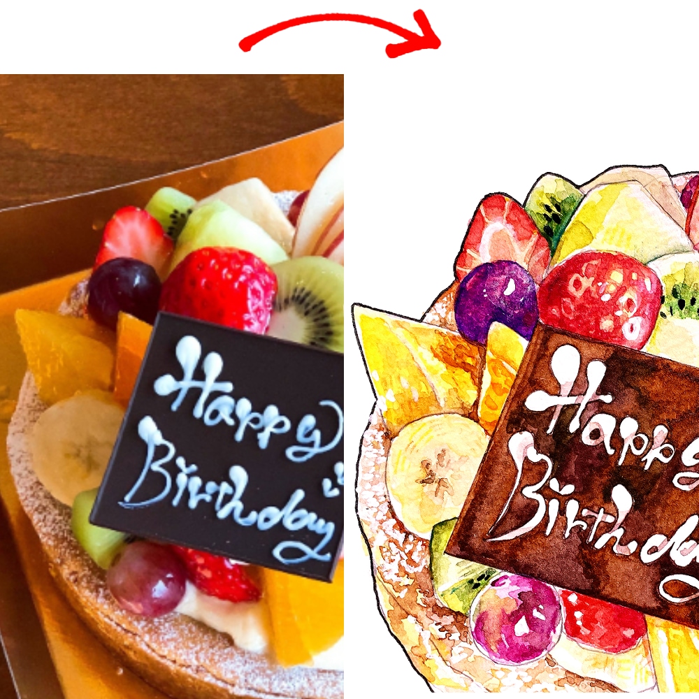 透明水彩で鮮やかなスイーツのイラスト描きます 追加料金なし！cafeやケーキ屋さんのPOP・チラシに♪ イメージ6