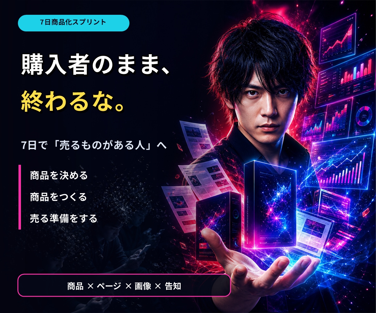 あなたの経験から売る商品を7日で一式作ります 購入者のまま終わらない。商品・ページ・画像まで丸ごと制作 イメージ1