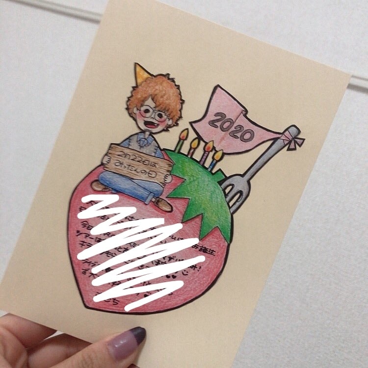 可愛いバースデーカード書きます 贈り物に、そっくり＜雰囲気な似顔絵付きのバースデーカードを！ イメージ5