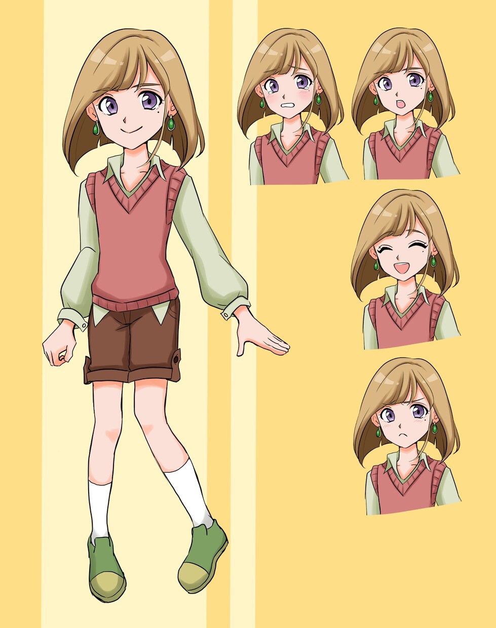 ゲーム・TRPGのキャラクター立ち絵描きます モノ・フルカラー可。表情差分、衣装差分有り イメージ3