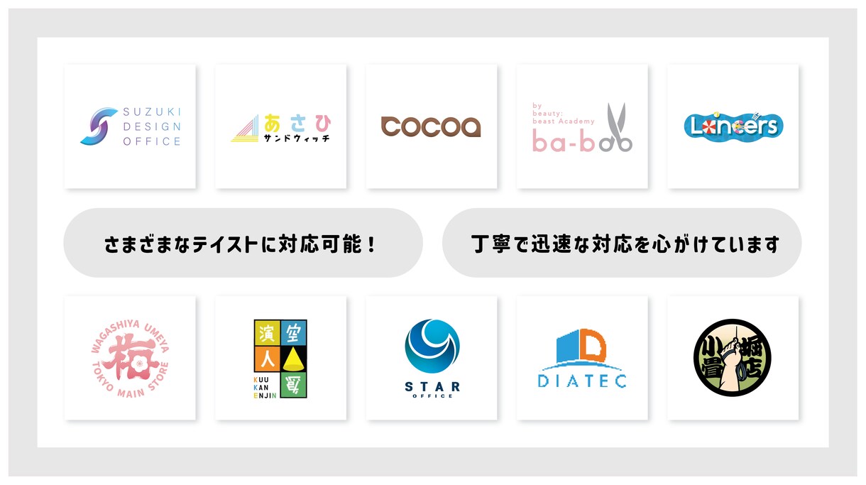 様々なテイストに対応！オリジナルロゴ制作をします 初めてでも安心！お客様の想いを汲み取ったロゴを制作します。 イメージ2