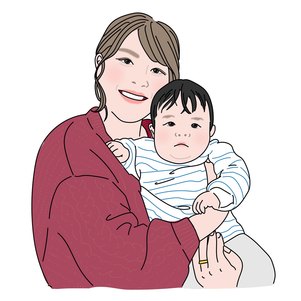 あたたかみのある特別なイラスト作成します ウエルカムボードや大切な人への贈り物に イメージ4