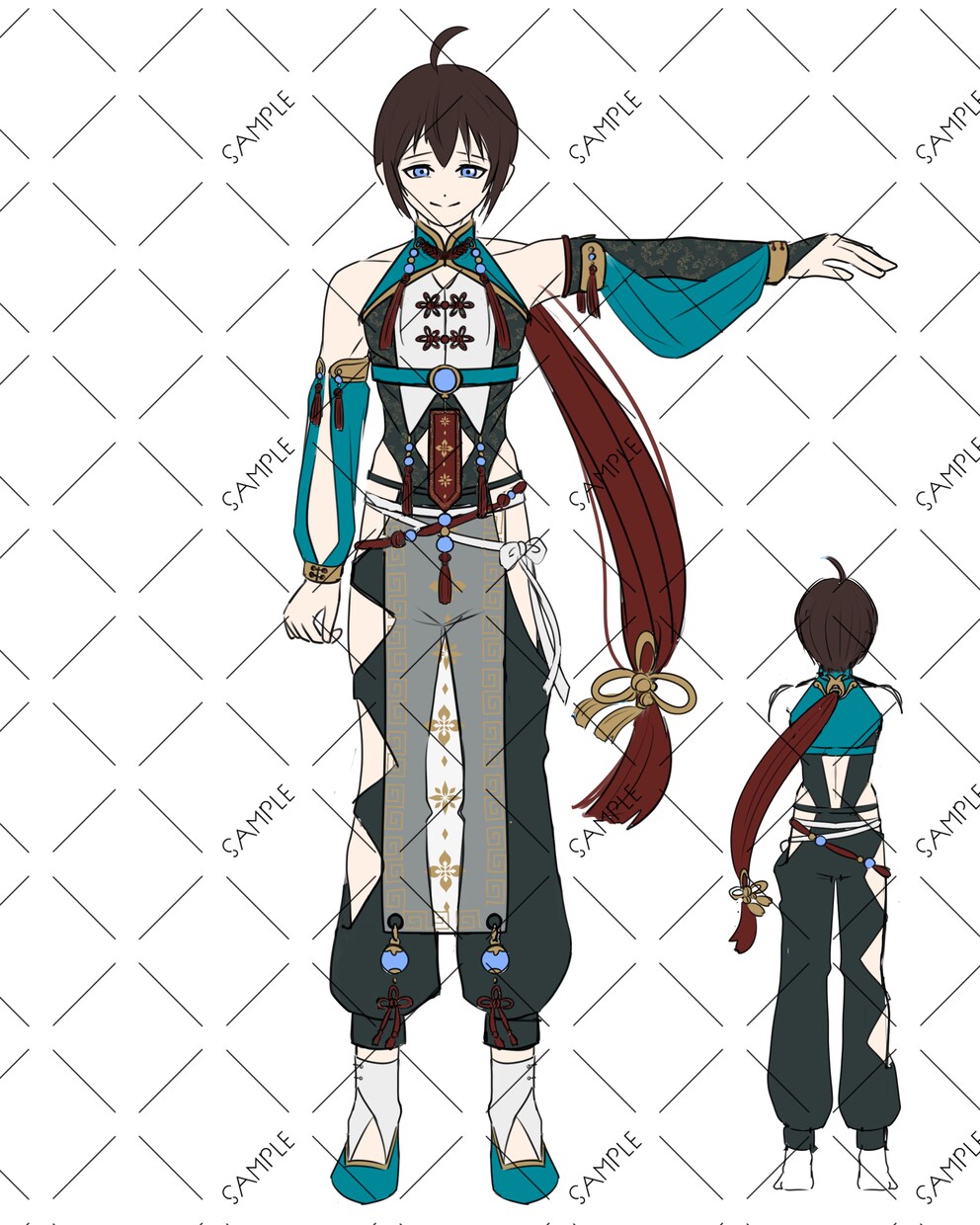 中華風衣装デザインキャラ販売します 豪華でセクシーな衣装を販売します イメージ1