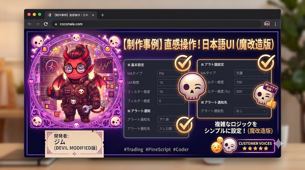 TradingView用オリジナルインジ作成します あなたのトレード手法を完全可視化！インジ開発＆魔改造します イメージ4