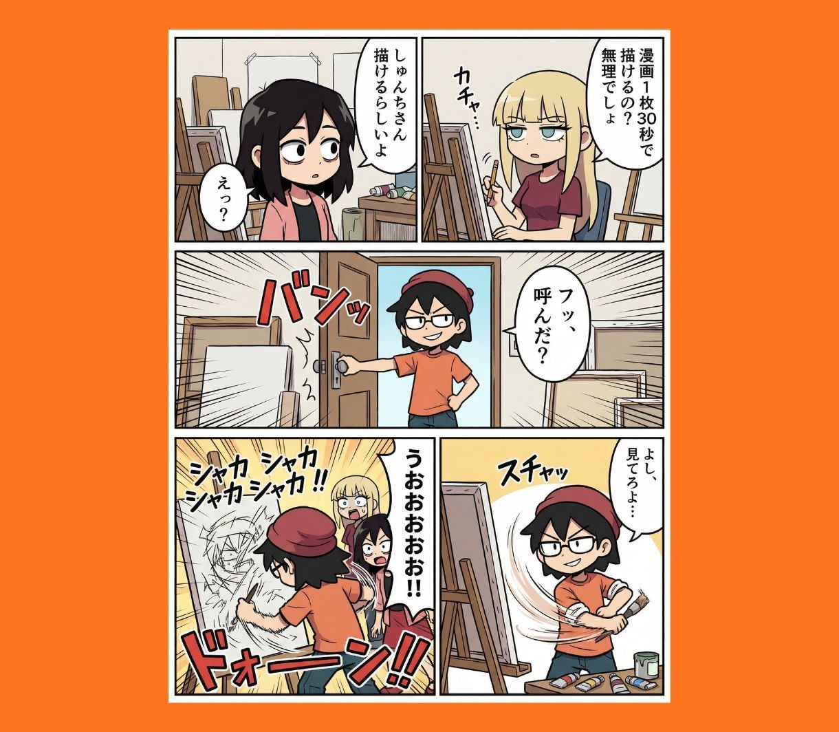 ナノバナナプロに30秒で漫画の指示するコツ教えます Nano Banana Proの超時短のマンガ生成方法です。 イメージ2