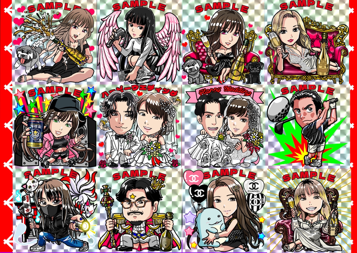 ハイクオリティなオマケシール風イラストの制作します アイコンやデジタルギフトに！シール印刷の対応も可能です！ イメージ8