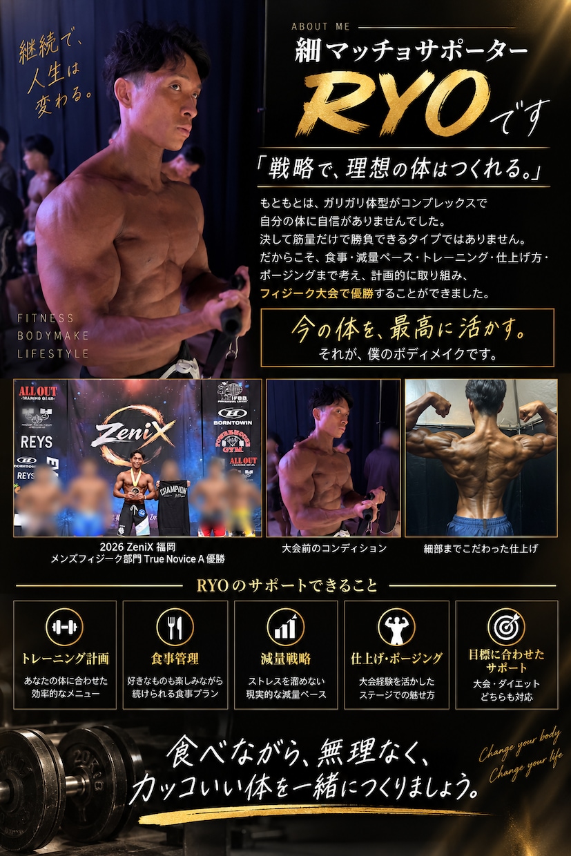 食事と筋トレでボディメイクをサポートします 1ヶ月で続け方が身につくダイエット×ボディメイク イメージ3