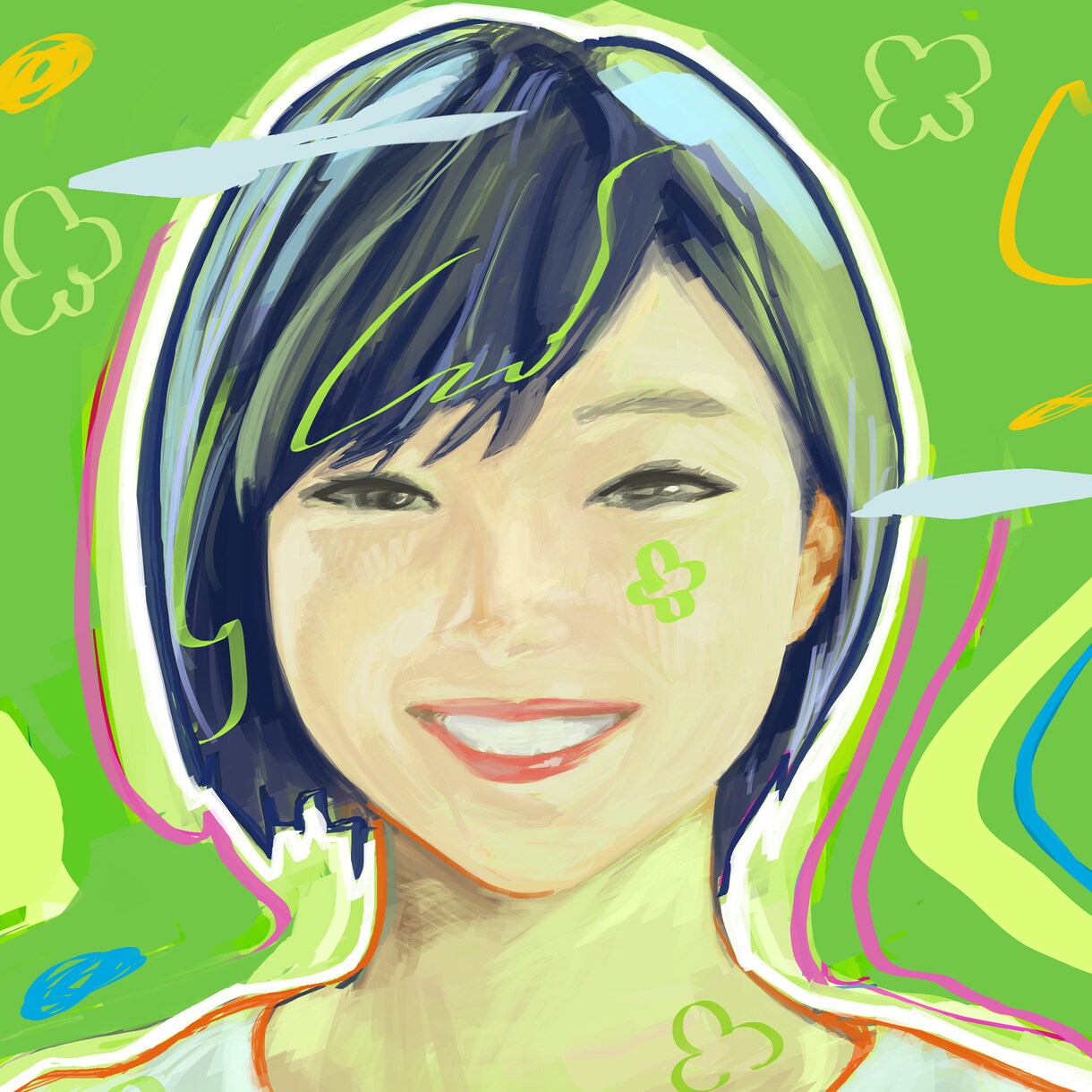お写真からポップでカラフルな似顔絵描きます SNSアイコン/ビジネス用/チラシ/名刺/ブログなとに！ イメージ8