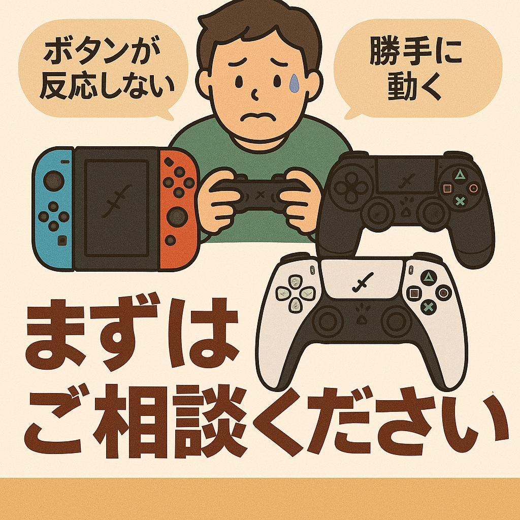 Switch、PS5のコントローラー修理します カスタムも請け負います。まずはご相談ください！ イメージ1