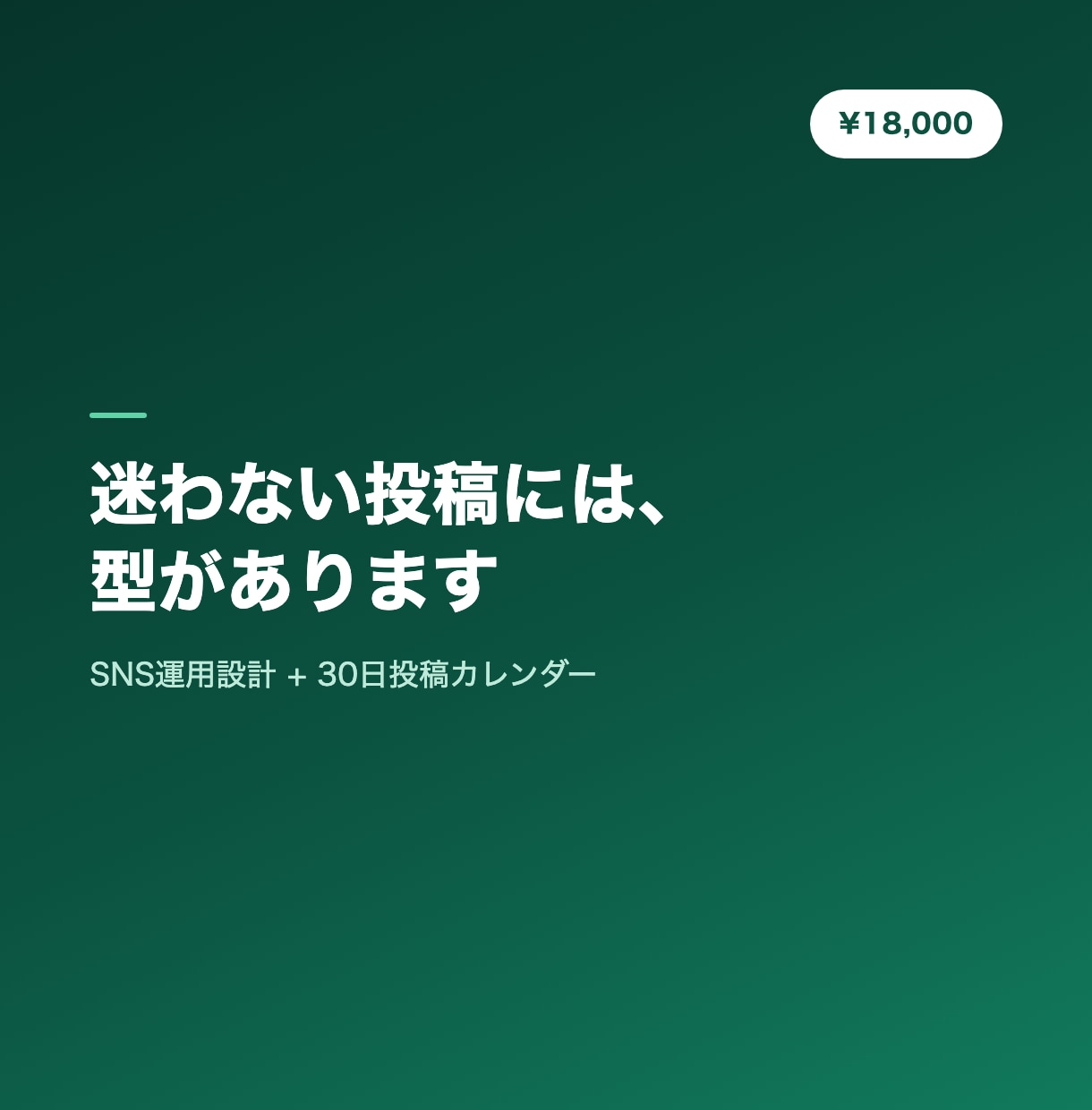 SNS運用設計と30日投稿計画を作成します 迷わず投稿できる型を用意します イメージ1