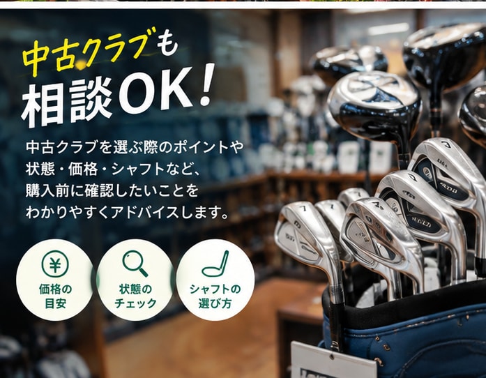 初心者ゴルファーのクラブ選びをお手伝いします 予算に合うクラブ選びを初心者目線でサポート イメージ3