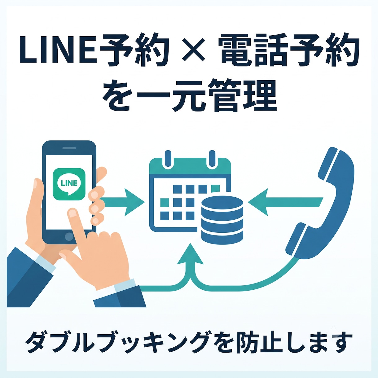 LINE予約と電話予約を一元管理します 二重予約なし、現場経験者が設計する予約システム イメージ1