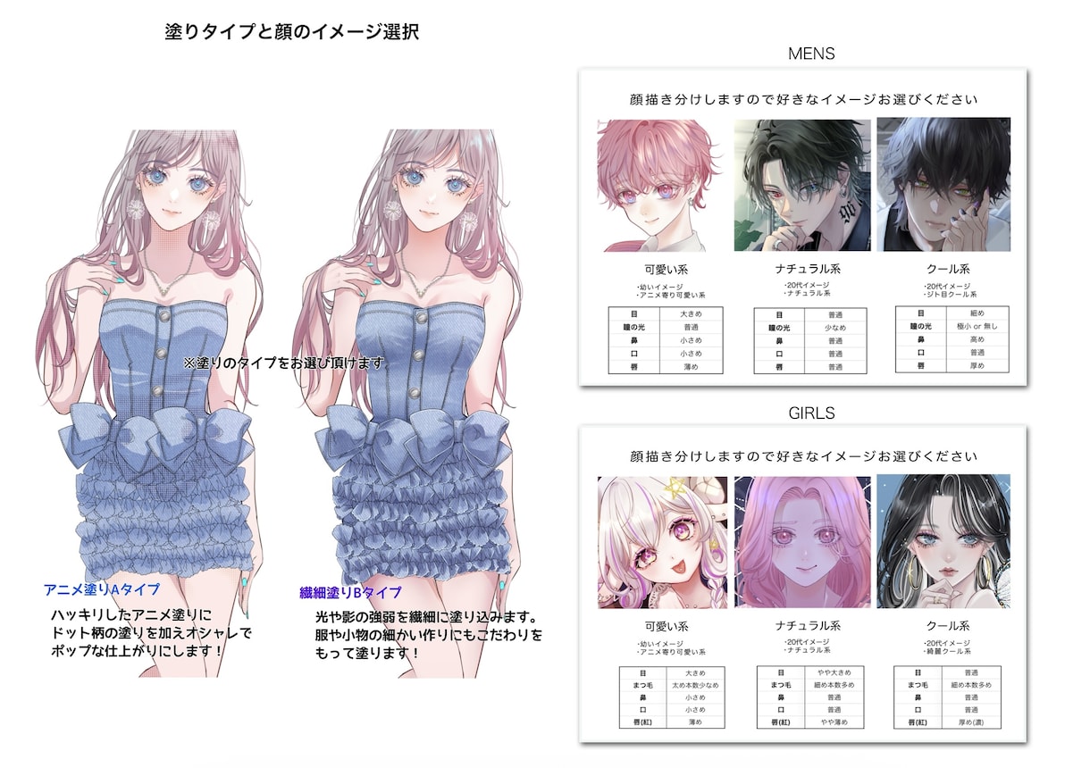 綺麗なお顔描きます！男女どちらも描けます アニメ系からクール系まで、好きなテイスト選べます イメージ7