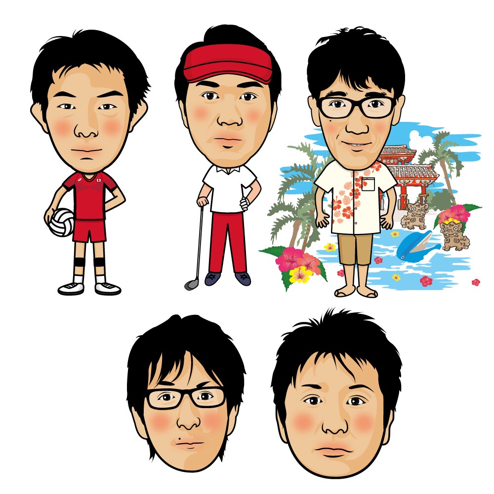 写真をもとに★２頭身似顔絵お描きします 店舗名刺やSNSのアイコンなどなど イメージ3