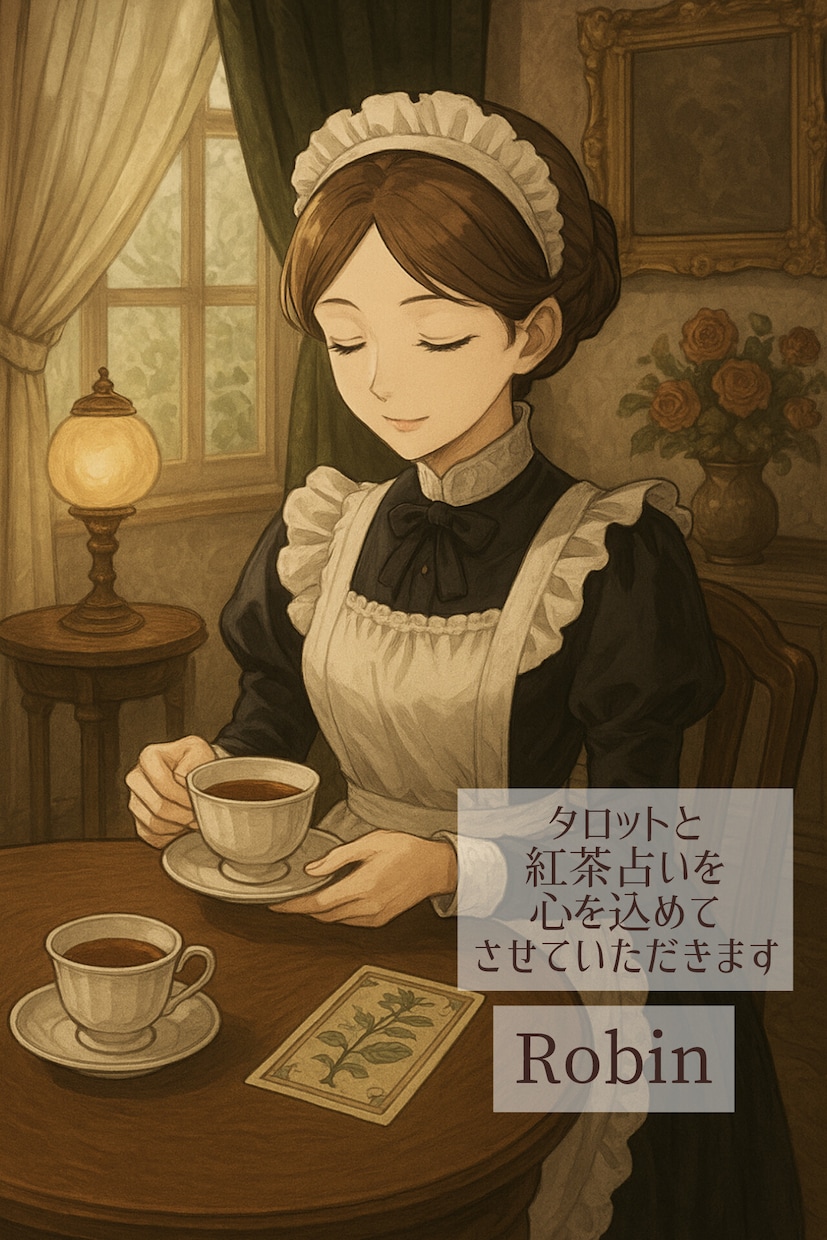 クラシカルメイドがタロット＋紅茶占いをします タロットに珍しい紅茶占いを合わせて応援致します。英語も可 イメージ1