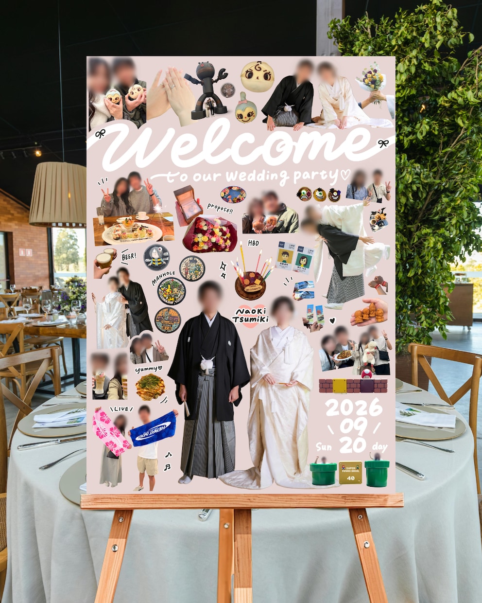 結婚式/オリジナルウェルカムボードを作ります パネル印刷・配送までマルっとお任せください！ イメージ6