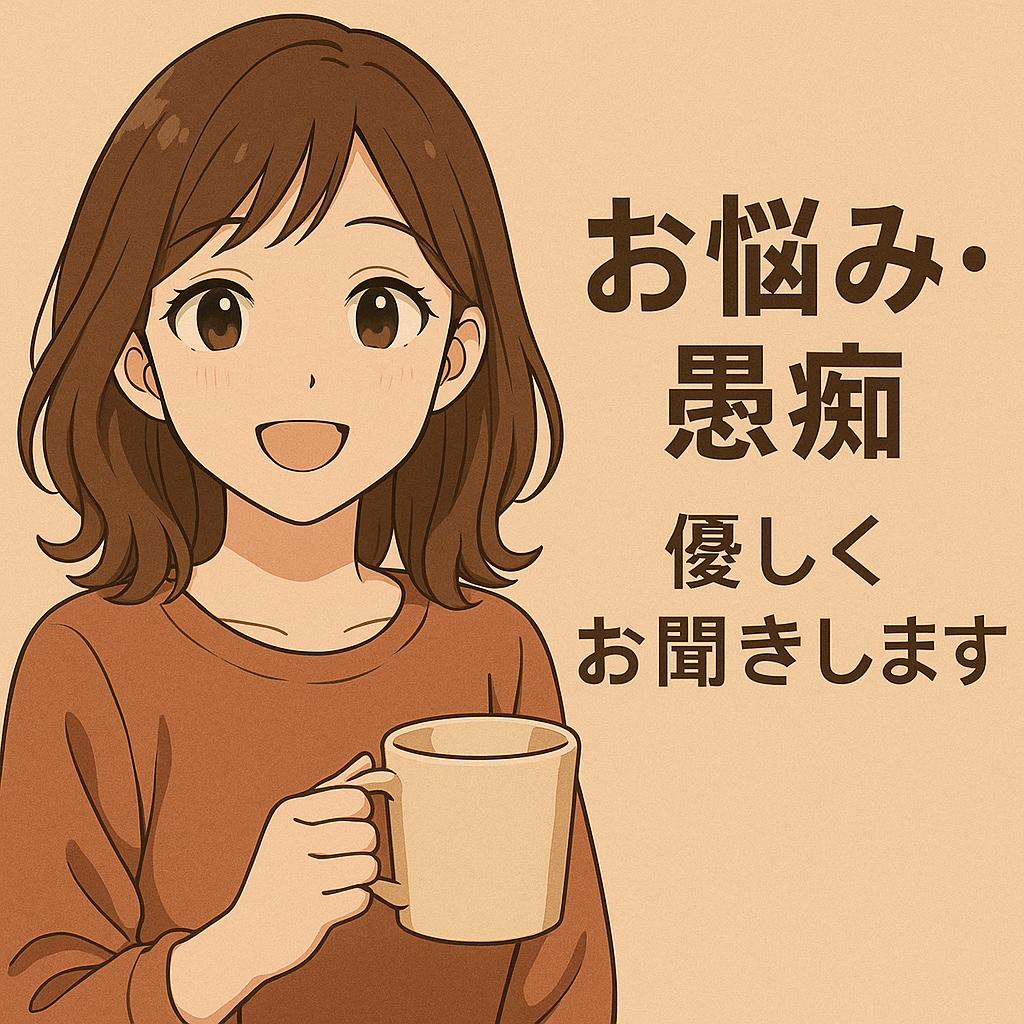 どんな内容でも大歓迎！あなたの話し相手になります 気軽に1分からOK！誰にも言えない話を吐き出してください イメージ1