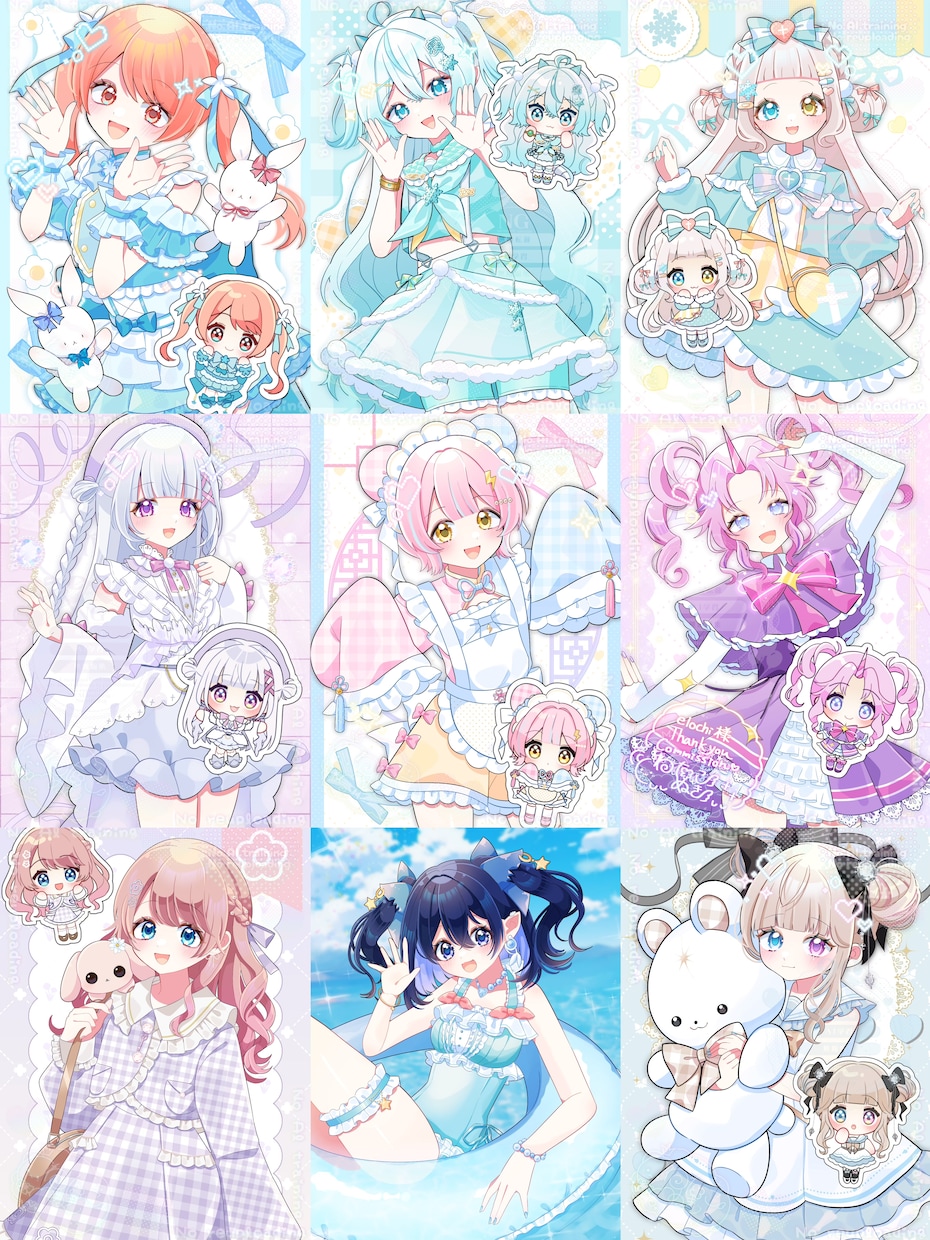 パッと目を惹くキラキラかわいいイラストお描きします ˗ˏˋ企業実績多数！ˎˊ˗|サムネ|返礼品・グッズ|1枚絵| イメージ9