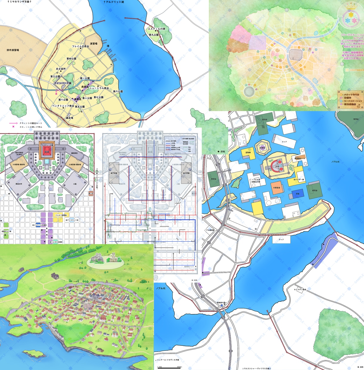 空想都市・架空地図・創作図面描きます ☆ミステリー、異世界、ファンタジー、あなたの世界を広げます イメージ2