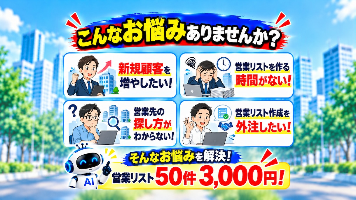 地域・業種指定の営業リスト50件を作成します 会社名・電話番号・公式サイト・問い合わせ先付き！ イメージ5