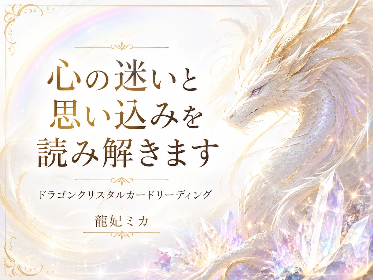 心の迷いと思い込みを読み解きます ドラゴンクリスタルカードで本音と次の一歩をお伝えします イメージ1