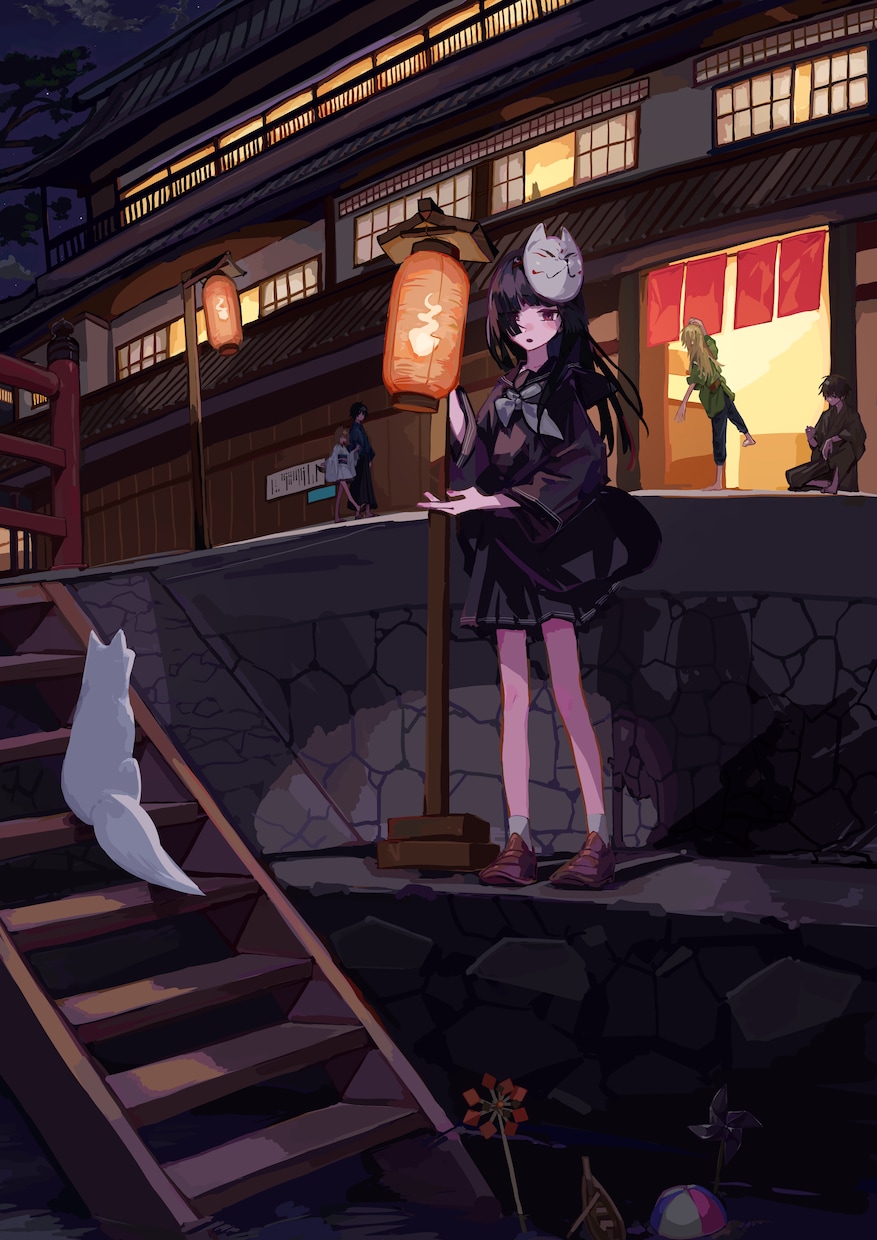 和風かわいい一枚絵を作成致します 活動者、VTuber、商用・個人利用される方にも。 イメージ4