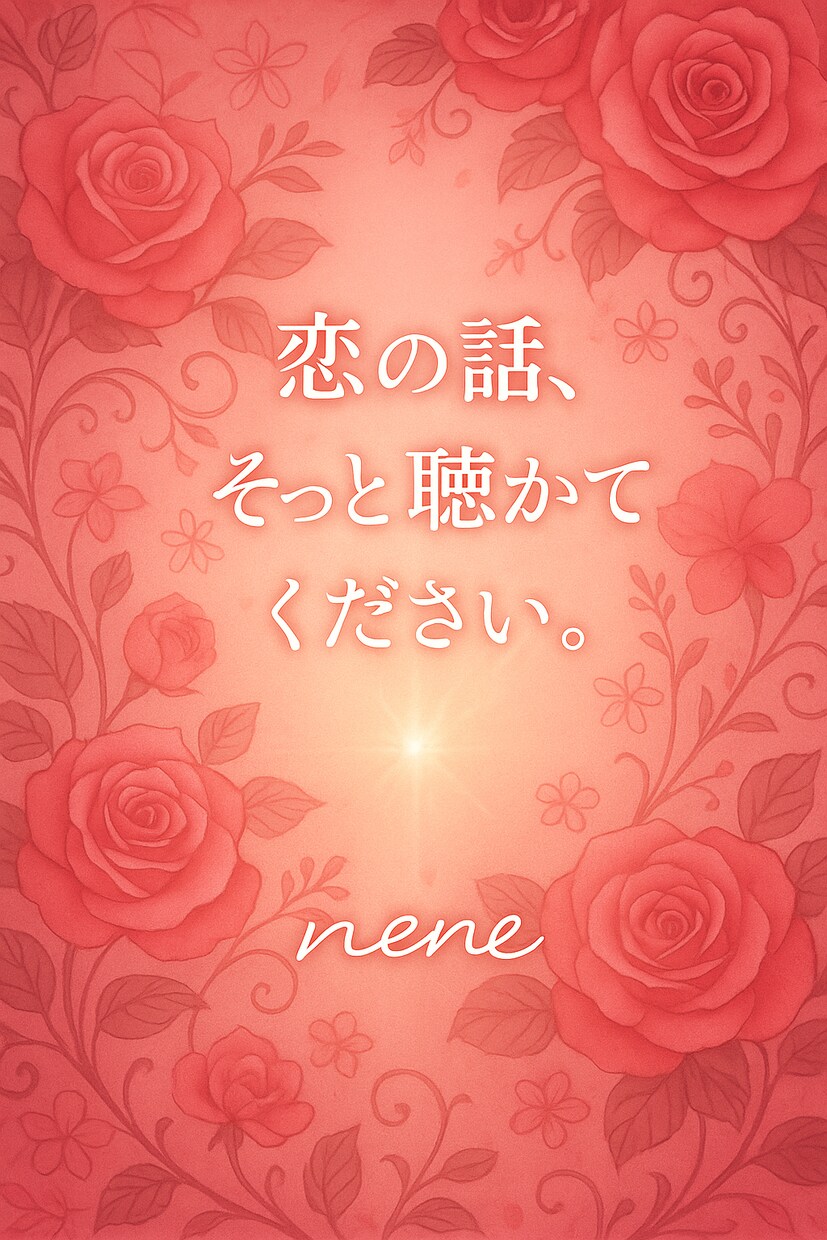 恋愛の悩み、じっくり聴きます 不安や悩みを包み込む、あたたかな癒しの時間 イメージ1