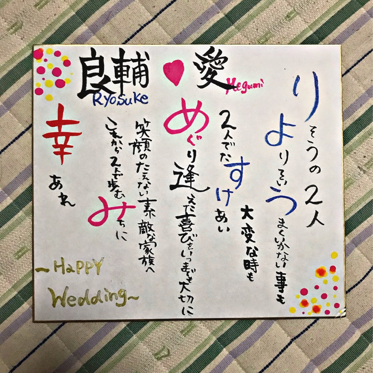 ネームポエム作成します 結婚.誕生日.各種お祝い対応します！全ての方に笑顔を。 イメージ1