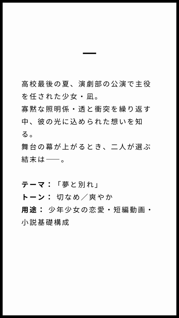 物語・キャラ設定・プロット提案いたします 創作活動のアイデアを形にしたい方へ イメージ2