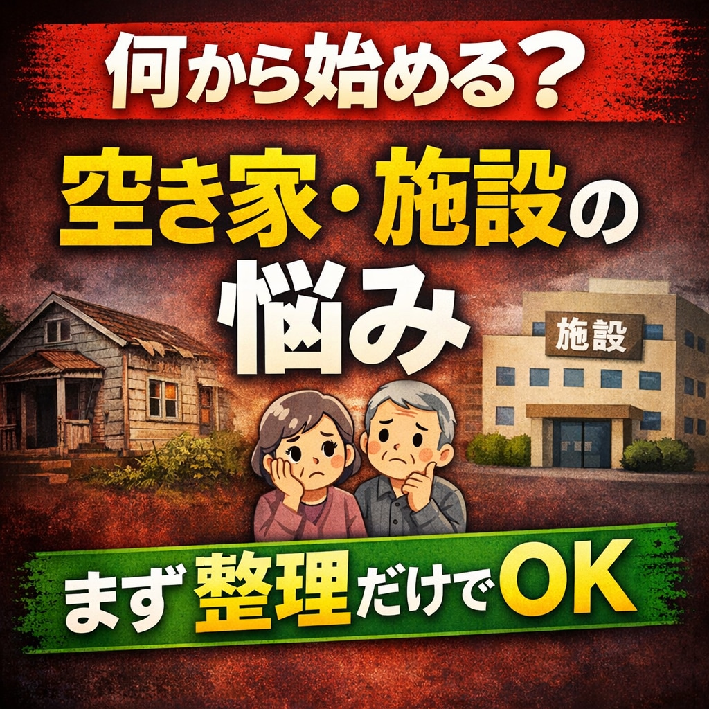 空き家 どうする？施設選びも悩み整理します 頭がぐちゃぐちゃな状態を一度スッキリ整理 イメージ1
