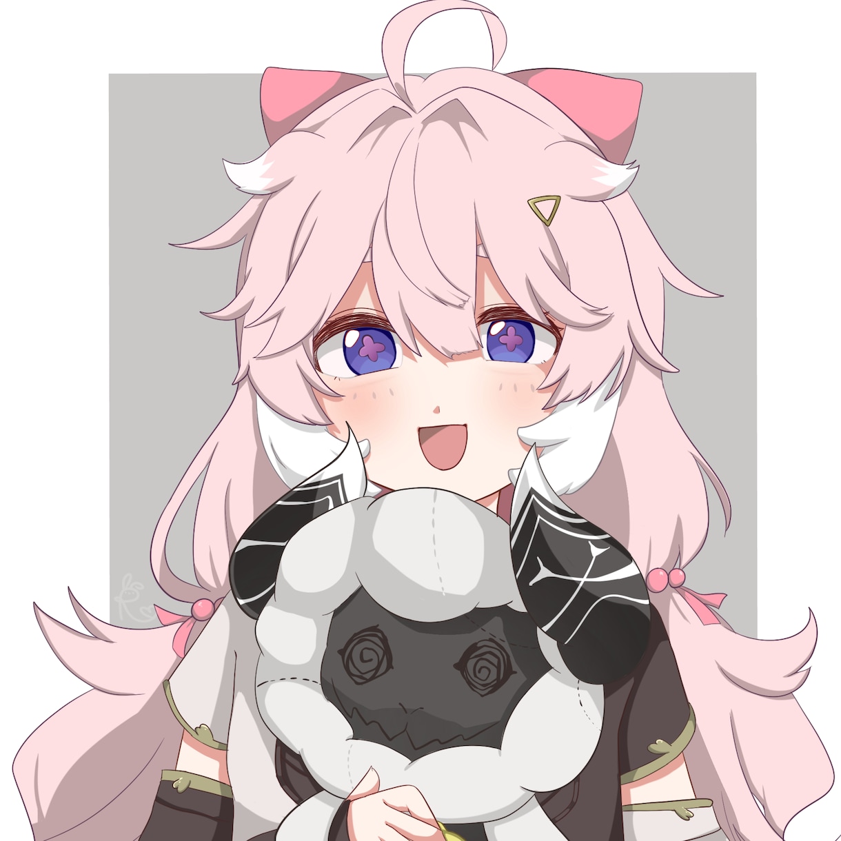 簡易イラスト、アイコン描きます 線画が同じ色での清書となります。髪の塗り方も簡易的に。 イメージ1