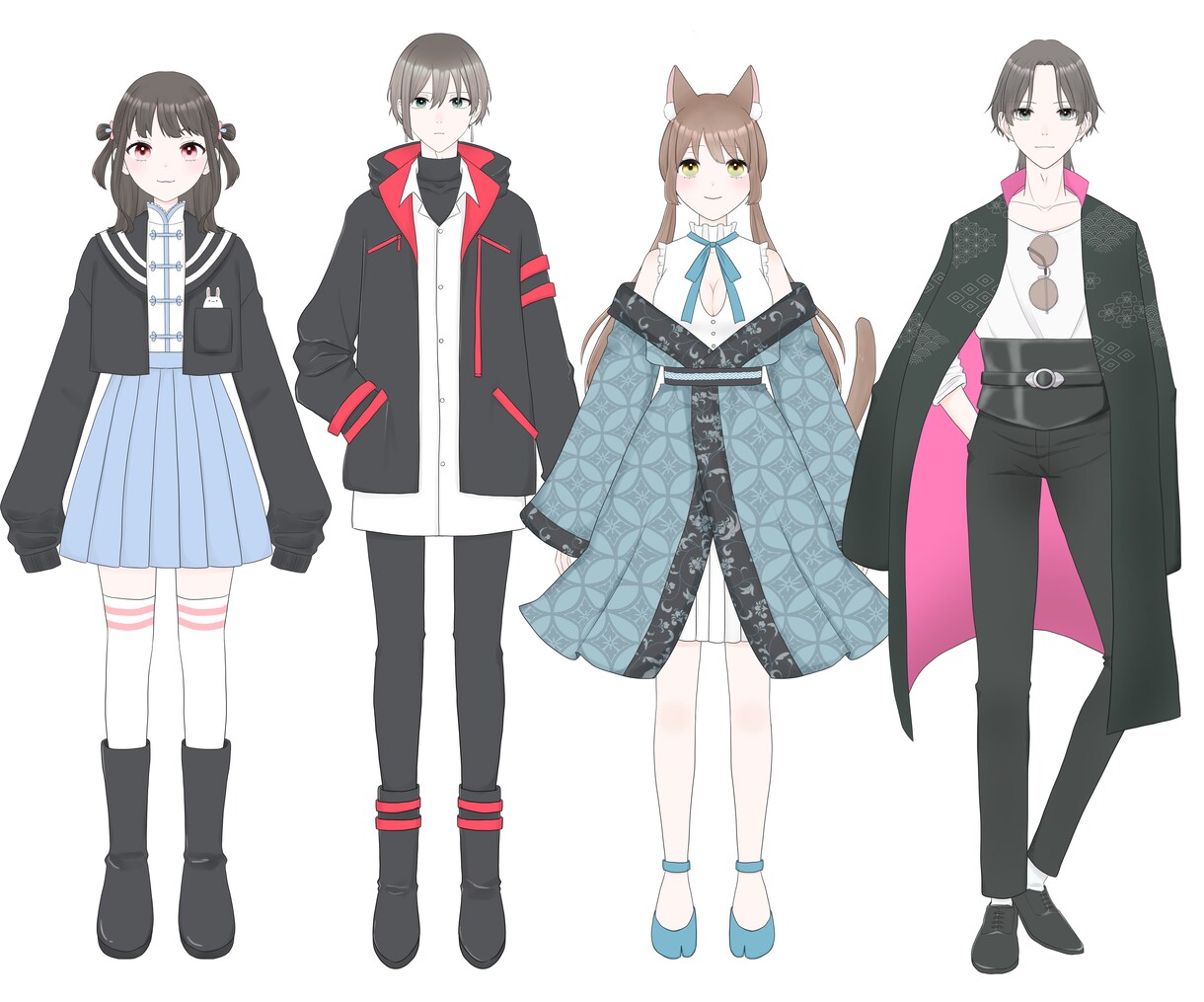 Vtuberデビューのお手伝いいたします キャラデザからモデリング、SDキャラも！ イメージ3