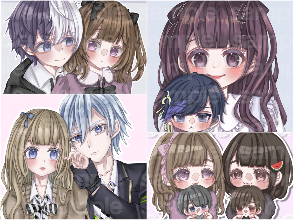 かわいい女の子、イケメンを描きます キラキラかわいい女の子が得意です！イケメンキャラも◎ イメージ7