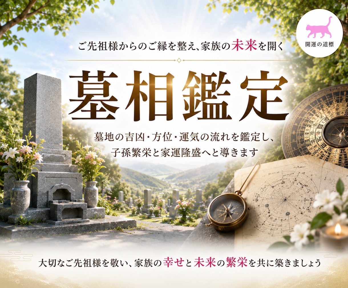 ご先祖様と子孫のために！墓相を鑑定いたします ■自宅の墓相が気になる方・建墓・建て替え・修繕予定の方へ イメージ1